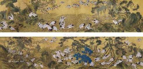 沈荃 群鹤图