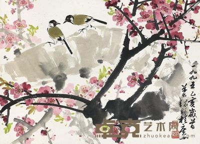 叶绿野 花鸟 38×52cm
