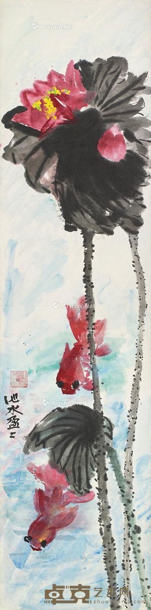陈卓坤 花卉 136×33.5cm