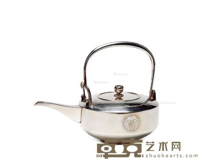 日式纯银制茶壶 高10cm
