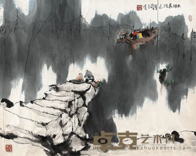杨延文 太湖晨浣 73×91.5cm