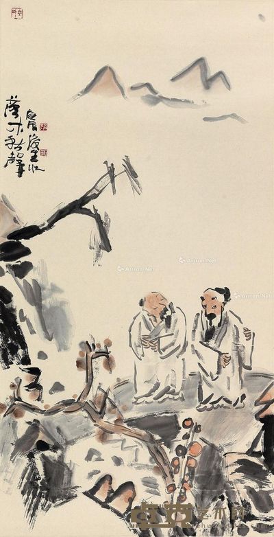 赵俊生 落木秋声 96.5×49.5cm