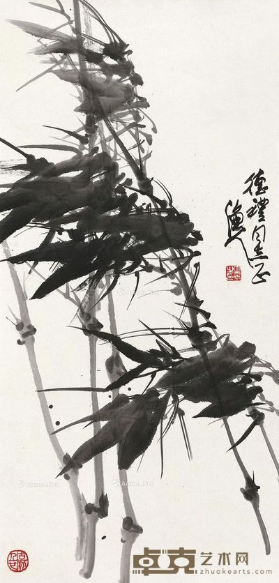 张立辰 凤竹 97×46cm