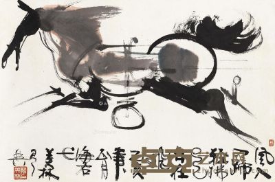 韩美林 马 45×67.5cm