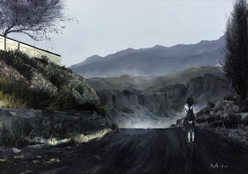 马文婷  2007年作 在路上之二 油彩 画布