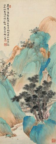 祁大夔 青绿山水