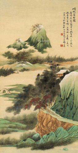祁大夔 峒关蒲雪图