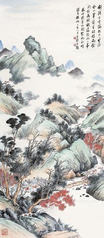 吴子深 斜阳古寺