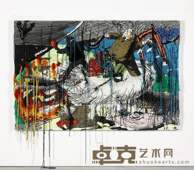没顶公司 2010年作 蔓延B-057 综合媒材画布 156×235.5cm