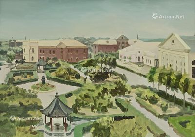 仇晓飞 2005年作 小凉亭 油画画布