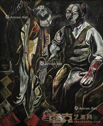 张恩利 1995年作 单身 油画画布 170.3×140.5cm