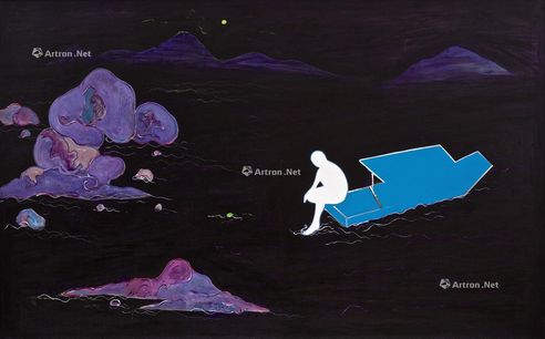 郑在东 2006年作 沧浪之水可濯吾足 综合媒材画布
