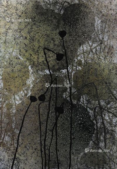 黄冠余 2009年作 荷恋 复合媒材画布