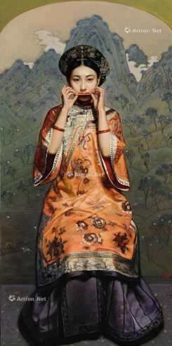姜国芳 2015年作 秋叶 油彩画布裱于木板