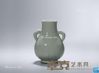 清乾隆 仿官釉象耳尊 直径16.3cm