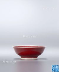 清乾隆 霁红釉小碗