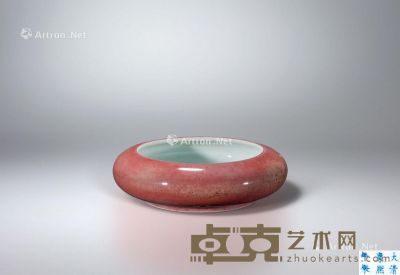 清康熙 豇豆红釉汤罗洗 直径11.7cm