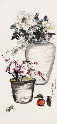 娄师白 花卉