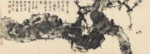 赵少昂 古梅图