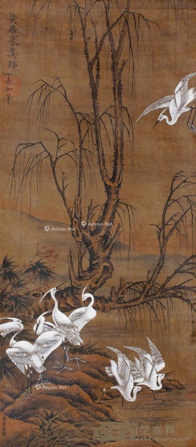 黄居寀 白鹭 125×54cm