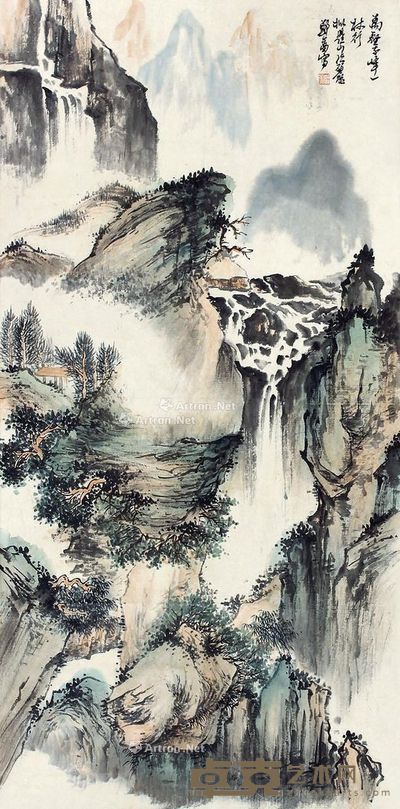 郑午昌 山水 98×48cm