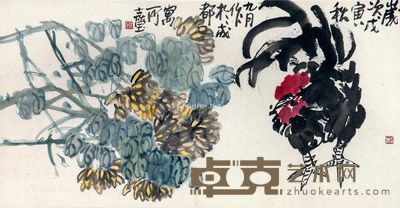 张士莹 鸡 99×53cm