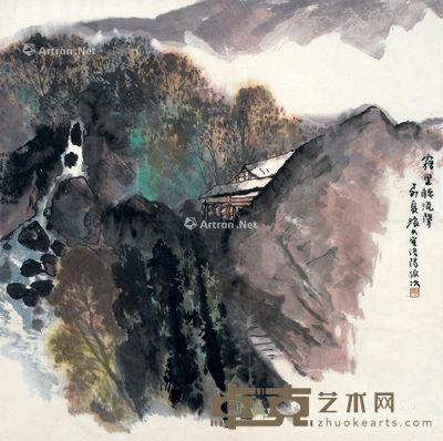 李琼久 雾里听流声 67.5×69cm