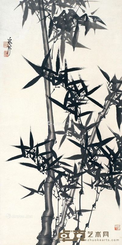 张采芹 墨竹 50×99cm
