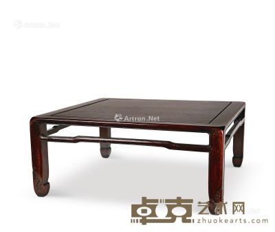清 硬木坑桌 长74.5cm；宽74.5cm；高32cm