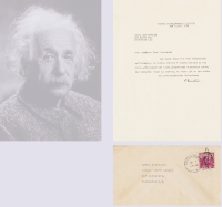 爱因斯坦 亲笔签名信