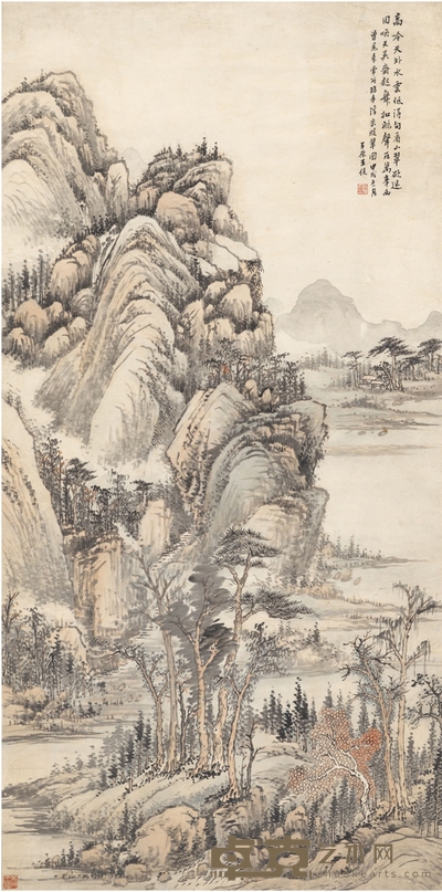 王俊 浮峦暖翠图 130.5×64.5cm