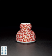 清·矾红彩葫芦型水盂