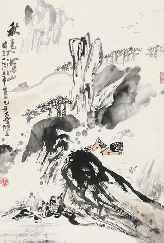 朱修立 秋色深山