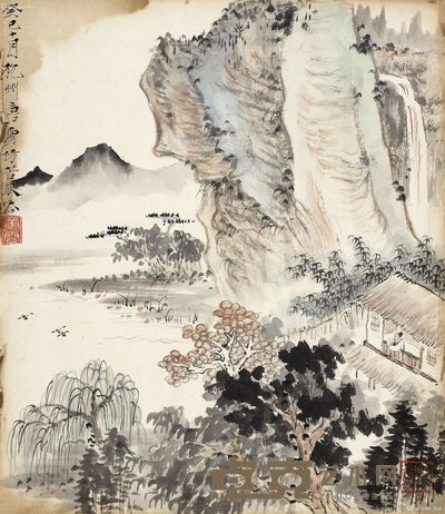 唐云 山水 40×34cm