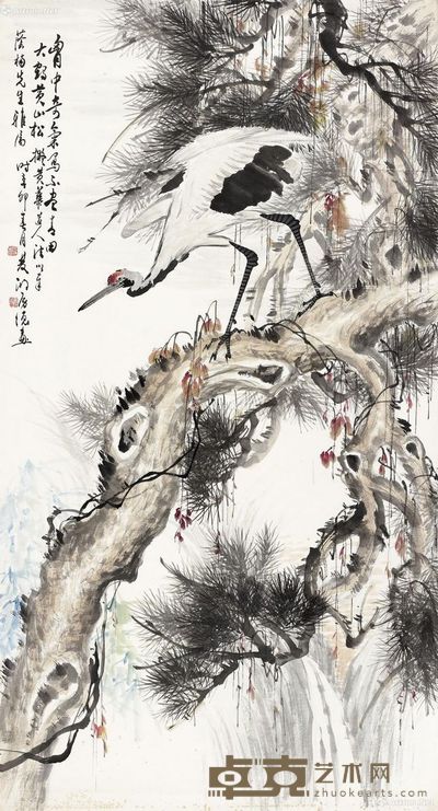 房少臣 松鹤图 82×153cm