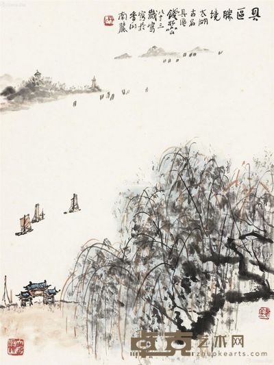 钱松喦 具区圣境 46×34cm
