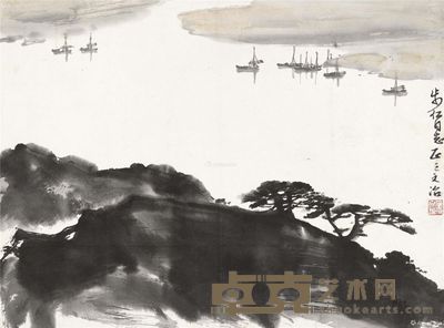 宋文治 山水 24×32cm