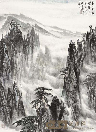 徐子鹤 黄山天都峰曙色 94×68cm