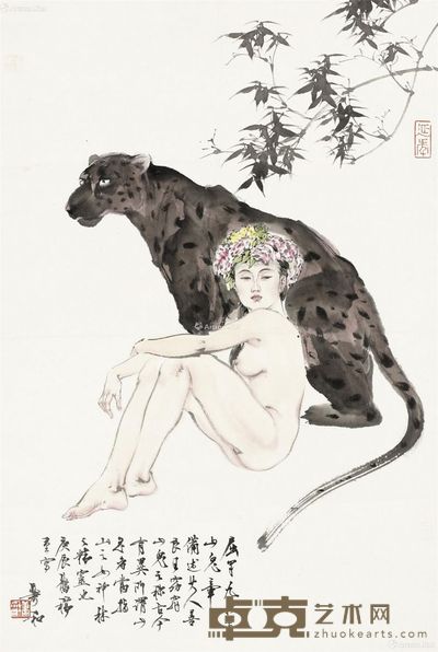 萧平 山之女神 68×45cm