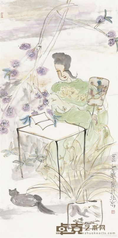 杨春华 仕女 137×69cm