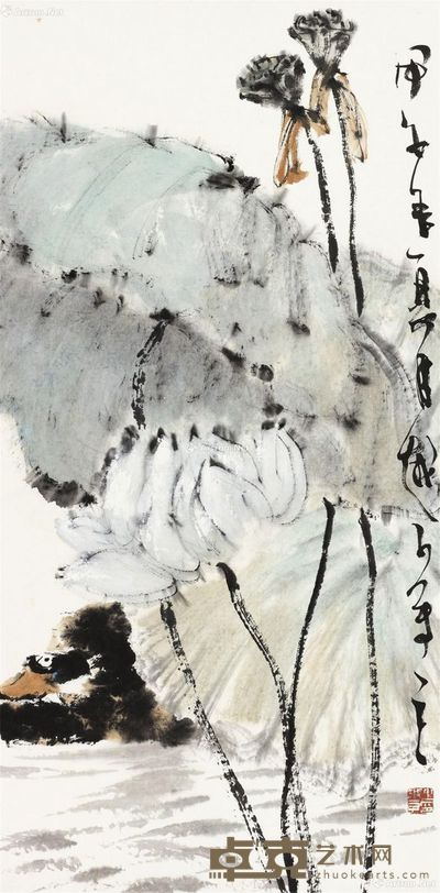 陆越子 花鸟 70×35cm