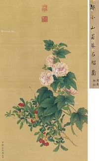 邹一桂 蜀葵石榴花