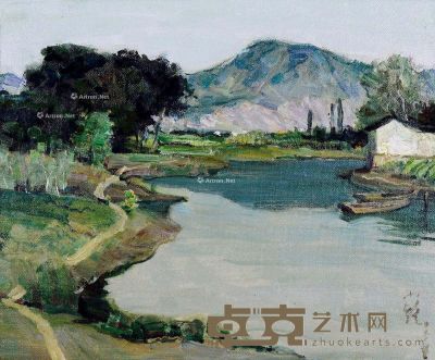 汤小铭 2005年作 风景 布面油画 50×60cm