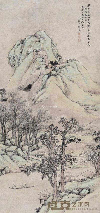 陶焘 山水 173×80cm