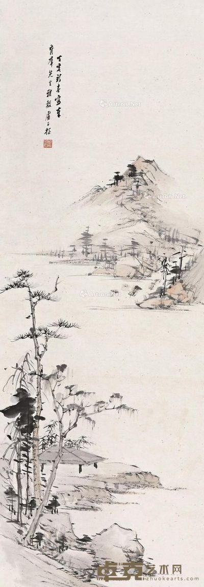 卢子枢 山水 100×35cm