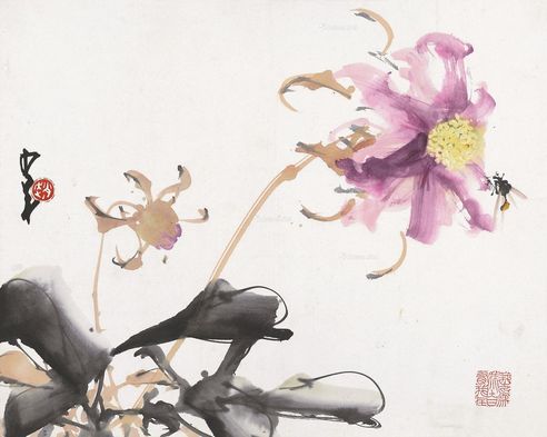 赵少昂 芍药花