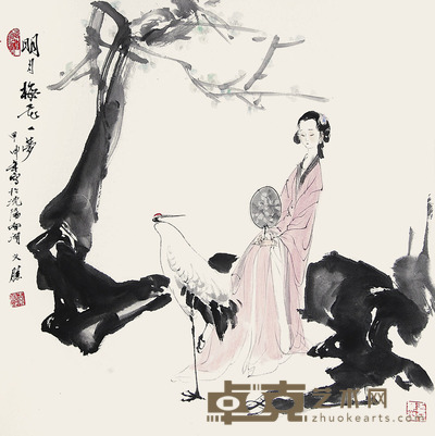 王义胜 仕女图 67×69cm