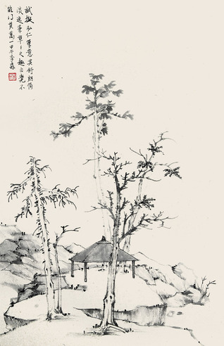 李森 仿宋人山水