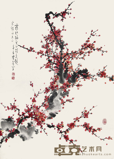 朱朴存 梅花 50×70cm