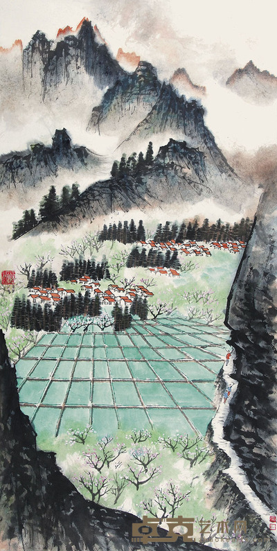张珩 丰收稻田 102×50cm